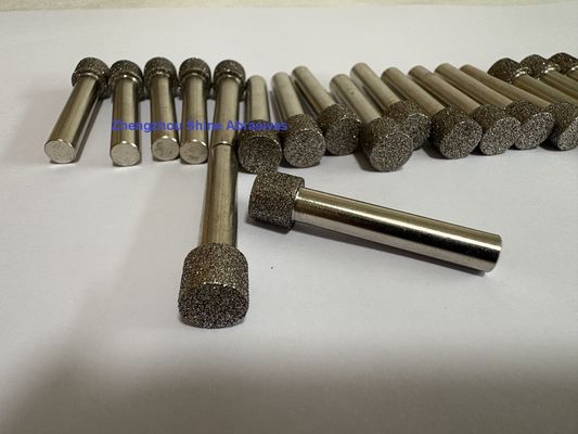 Đầu mài CBN mạ điện cán 6mm dùng cho mài trong và làm sạch ba via