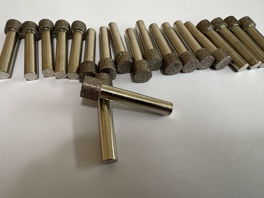 Đầu mài CBN mạ điện cán 6mm dùng cho mài trong và làm sạch ba via